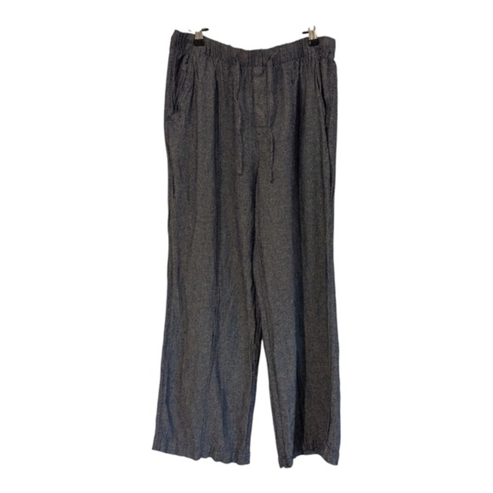 Gap Womens Blue Linen Blend Wide Leg Drawstring Pants Size‎ S GP012714